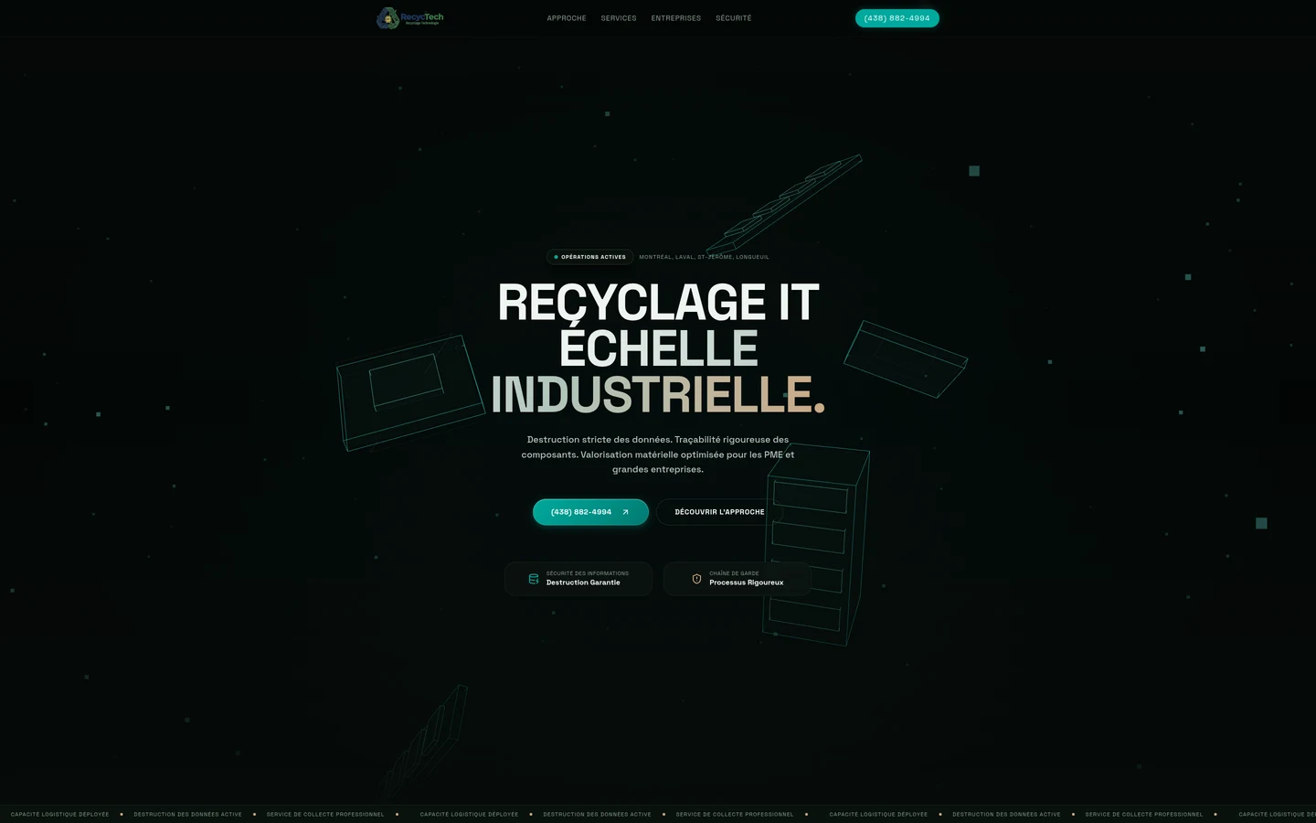 RecycTech — Recyclage informatique industriel